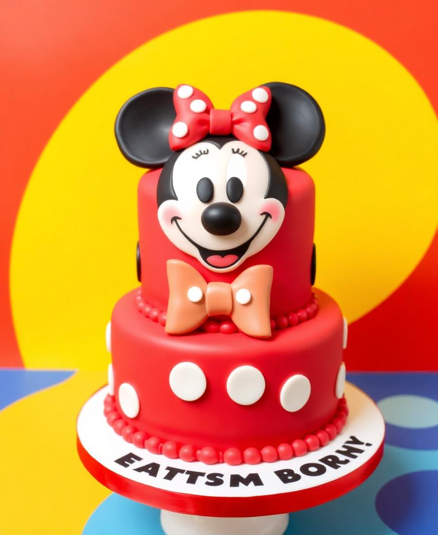 Themed two-tier birthday cake